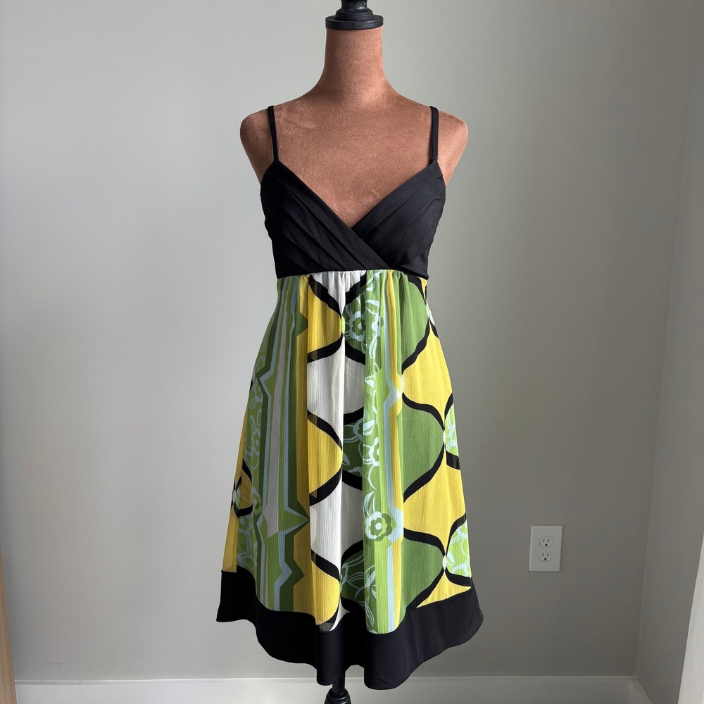 Vintage Roulette Babydoll Dress 6 Tie Waist Bow Y2K Romantic Whimsy Funky Chic